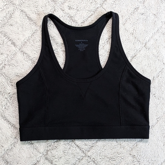 Summersalt The Midi Sports Bra Women's Small Sea Urchin Black - Picture 1 of 3